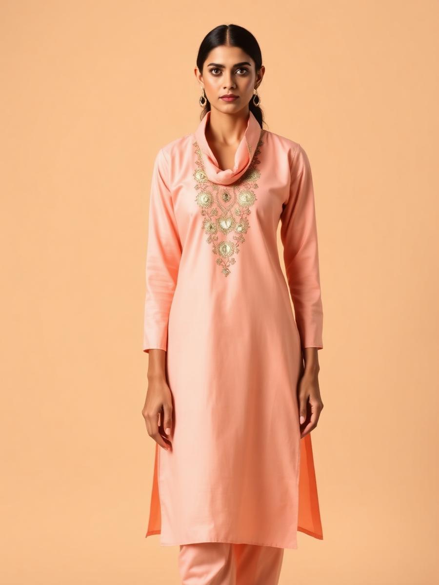A Moreen handcrafted ensemble photographed in the atelier